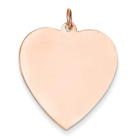14k Rose Gold Heart Disc Charm XAC812 - shirin-diamonds