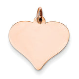 14k Rose Gold Heart Disc Charm XAC813 - shirin-diamonds