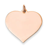14k Rose Gold Heart Disc Charm XAC814 - shirin-diamonds