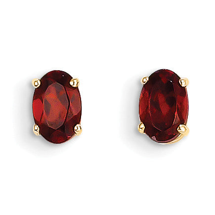 14k Garnet Earrings - January XBE13 - shirin-diamonds