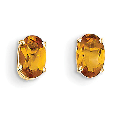 14k Citrine Earrings - November XBE23 - shirin-diamonds