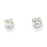 14k 3mm April/ White Topaz Post Earrings XBE40 - shirin-diamonds