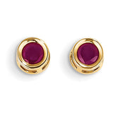 14k Ruby Earrings - July XBE7 - shirin-diamonds