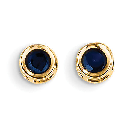 14k Sapphire Earrings - September XBE9 - shirin-diamonds
