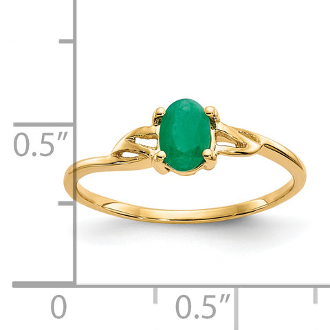 14k Emerald Birthstone Ring XBR134