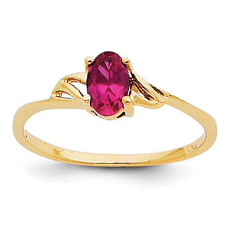 14k Ruby Birthstone Ring XBR136 - shirin-diamonds