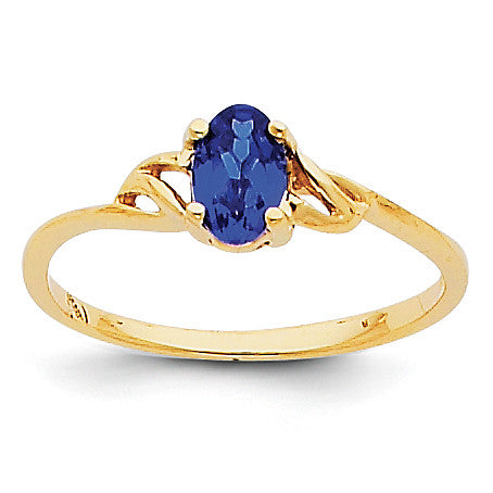 14k Sapphire Birthstone Ring XBR138 - shirin-diamonds