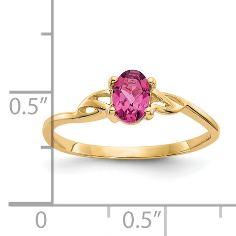 14k Pink Tourmaline Birthstone Ring XBR139