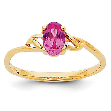 14k Pink Tourmaline Birthstone Ring XBR139 - shirin-diamonds