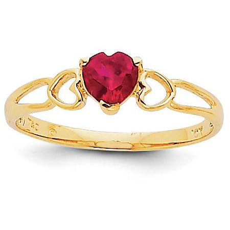 14k Ruby Birthstone Ring XBR160 - shirin-diamonds
