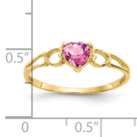 14k Pink Tourmaline Birthstone Ring XBR163