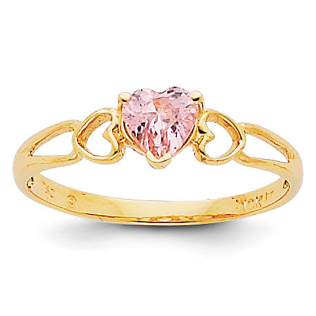 14k Pink Tourmaline Birthstone Ring XBR163 - shirin-diamonds
