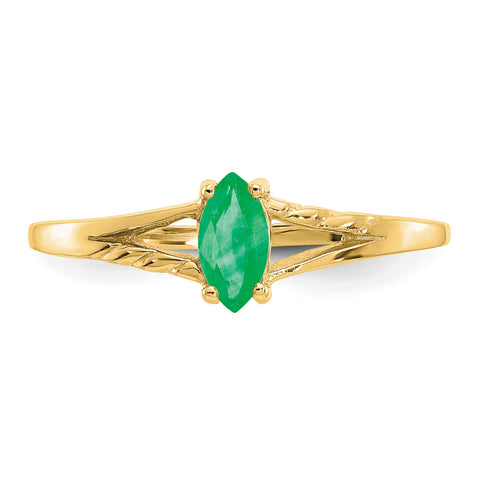 14k Emerald Birthstone Ring XBR182