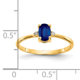 14k Diamond & Sapphire Birthstone Ring XBR210