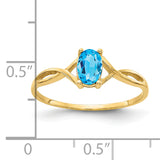 14k Blue Topaz Birthstone Ring XBR237