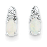 14k White Gold Opal Diamond Earring XBS252 - shirin-diamonds