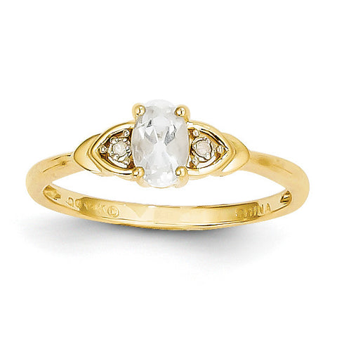 14K Diamond & White Topaz Ring XBS267 - shirin-diamonds