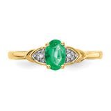 14K Diamond & Emerald Ring XBS268