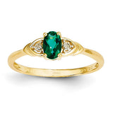 14K Diamond & Emerald Ring XBS268 - shirin-diamonds