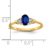 14K Diamond & Sapphire Ring XBS282