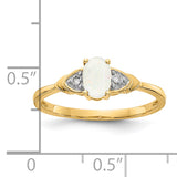 14K Diamond & Opal Ring XBS283