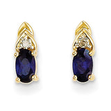 14K Diamond & Sapphire Earrings XBS287 - shirin-diamonds