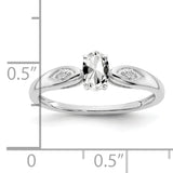 14k White Gold White Topaz Diamond Ring XBS303