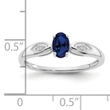 14k White Gold Sapphire Diamond Ring XBS318