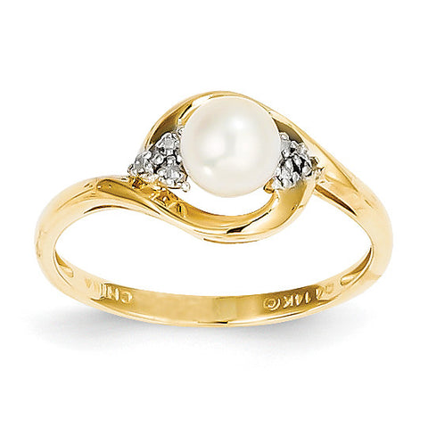 14K Diamond & FW Cultured Pearl Ring XBS413 - shirin-diamonds