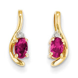 14K Diamond & Ruby Earrings XBS419 - shirin-diamonds