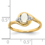 14K Diamond & Opal Ring XBS427