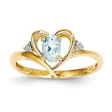14K Diamond & Aquamarine Ring XBS482 - shirin-diamonds