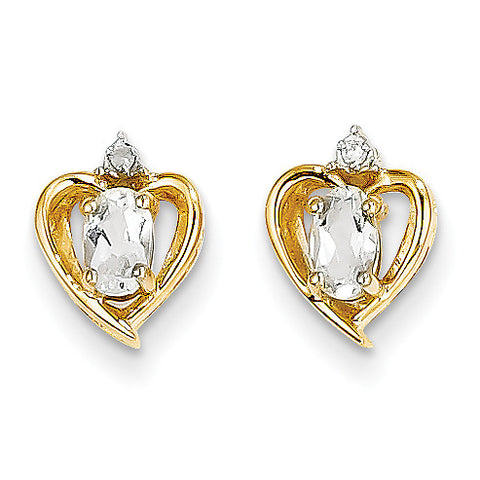 14K Diamond & White Topaz Earrings XBS488 - shirin-diamonds