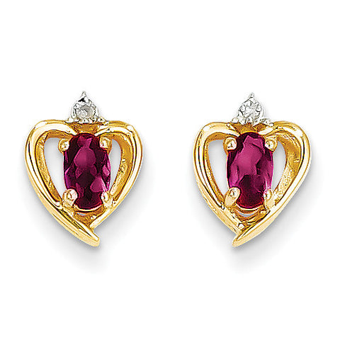 14K Diamond & Ruby Earrings XBS491 - shirin-diamonds