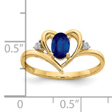 14K Diamond & Sapphire Ring XBS498