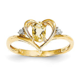 14K Diamond & Citrine Ring XBS500 - shirin-diamonds