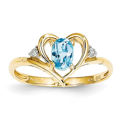 14K Diamond & Blue Topaz Ring XBS501 - shirin-diamonds