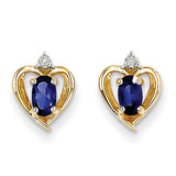 10K Diamond & Sapphire Earrings 10XBS503 - shirin-diamonds