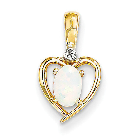 14K Diamond & Opal Pendant XBS509 - shirin-diamonds