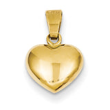 14k Puffed Heart Charm XCH99 - shirin-diamonds