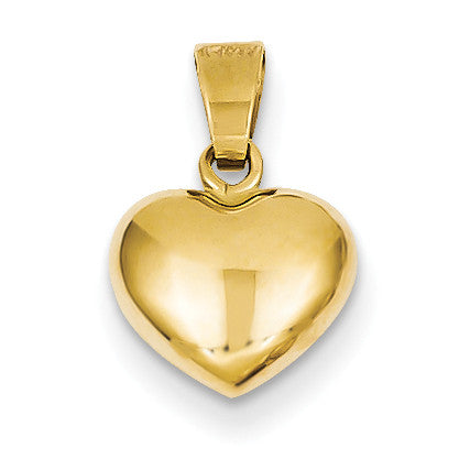 14k Puffed Heart Charm XCH99 - shirin-diamonds