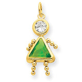14k August Girl Birthstone Charm XCK170 - shirin-diamonds