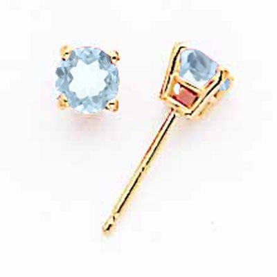 14k Aquamarine Post Earrings XE71AQ-B - shirin-diamonds
