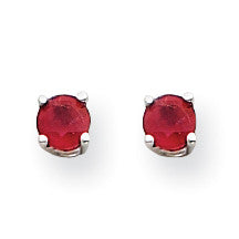 14k White Gold Ruby Earrings XE71WR-B - shirin-diamonds