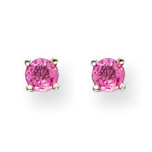 14k White Gold Pink Sapphire Earrings XE71WSP-B - shirin-diamonds