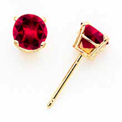 14k Ruby Post Earrings XE72R-B - shirin-diamonds
