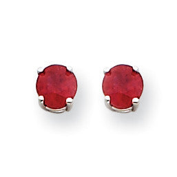14k White Gold Ruby Earrings XE72WR-B - shirin-diamonds