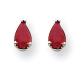 14k White Gold Ruby Earrings XE79WR-B - shirin-diamonds