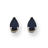14k White Gold Sapphire Earrings XE79WS-B - shirin-diamonds