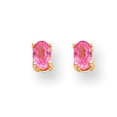 14k Pink Sapphire Post Earrings XE85SP-B - shirin-diamonds